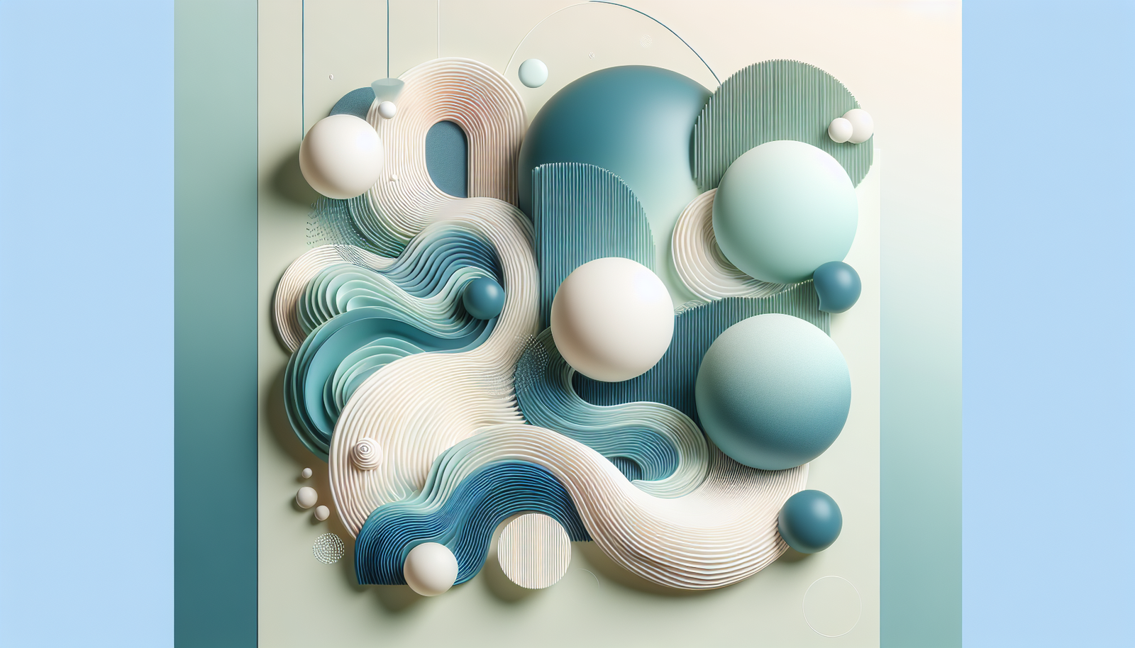 Representação abstrata de desregulação emocional no TDAH com ondas suaves em tons teal