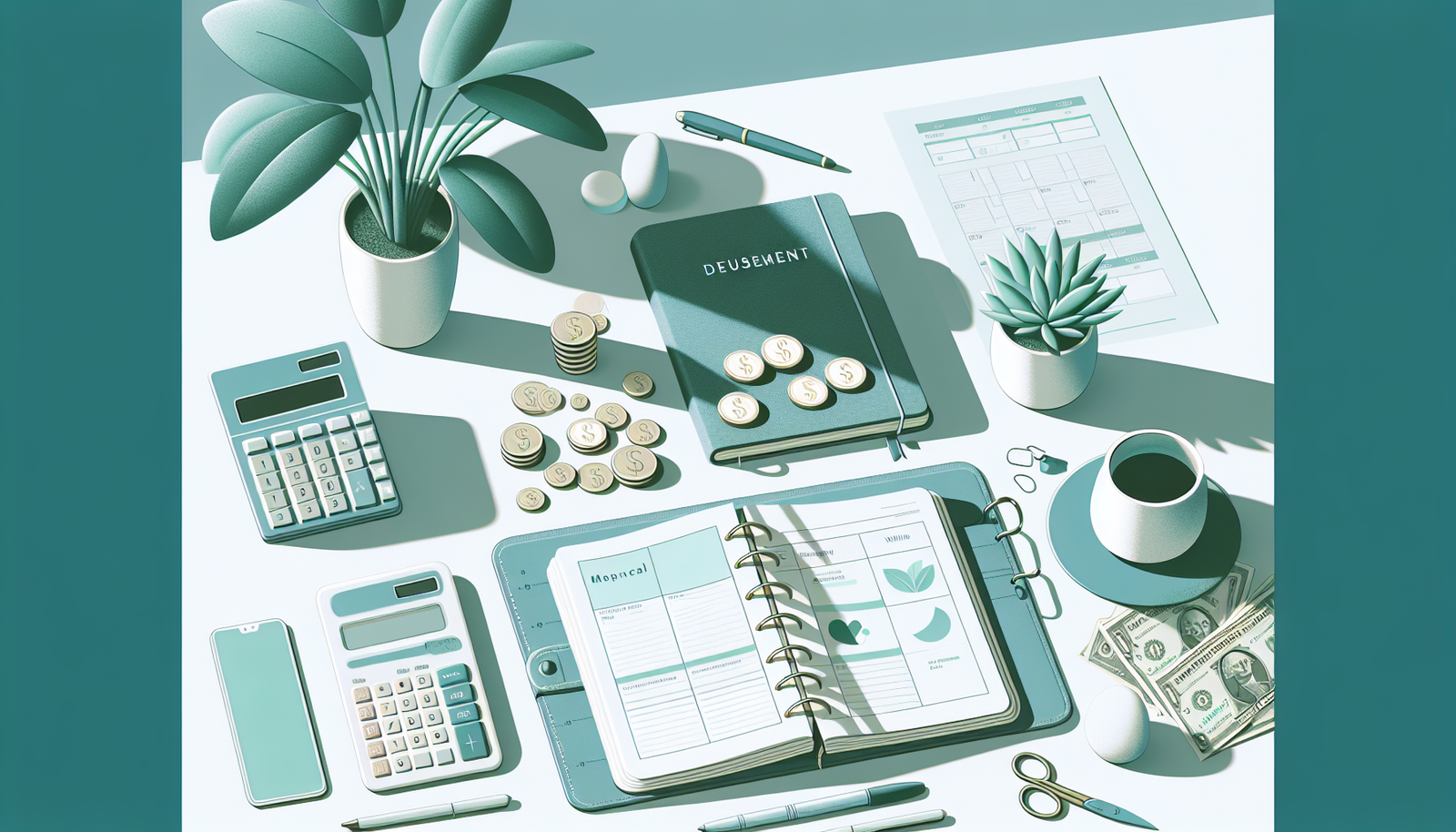 Representação visual de TDAH e dívidas mostrando organização financeira e saúde mental adulta